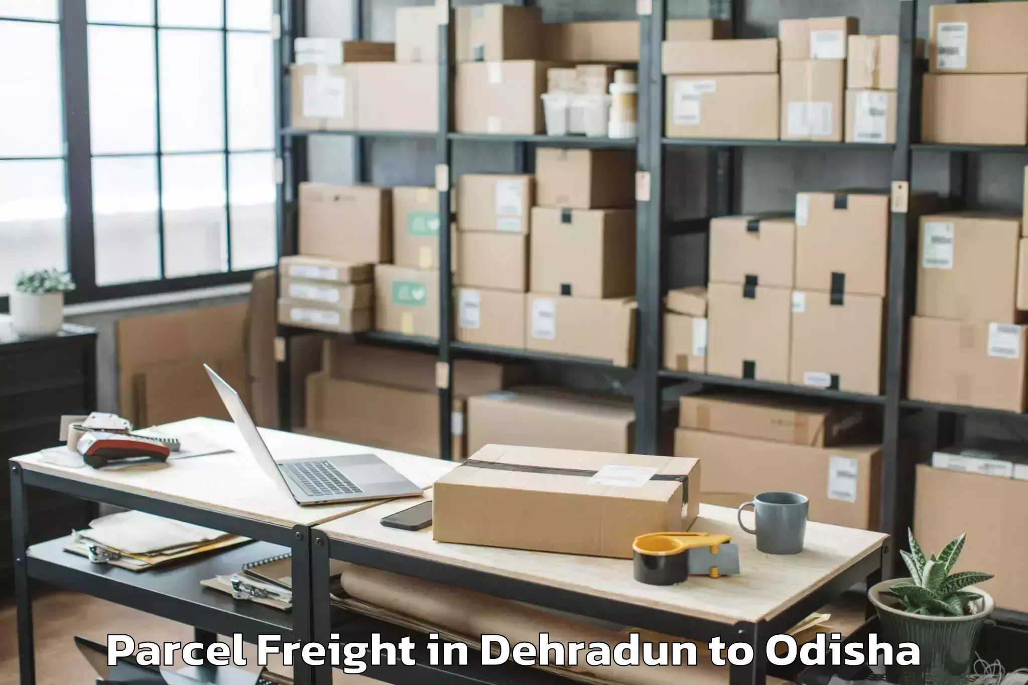 Easy Dehradun to Jagatpur Parcel Freight Booking